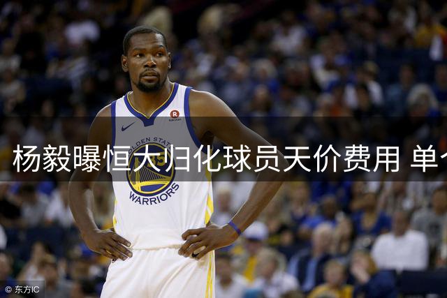 杨毅曝恒大归化球员天价费用 单个转籍费超李凯尔十倍